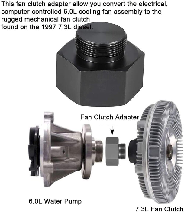 DURAFORCE 6.0L-7.3L Diesel Fan Clutch Adapter for 2003-2007 Ford 6.0L Powerstroke