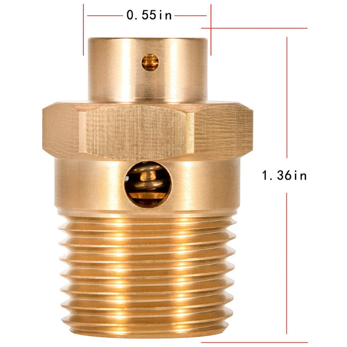 DURAFORCE ST-4 Safety Pop Off Valve - Pressure Relief Valve 250 PSI, 1/2" NPT for Bendix