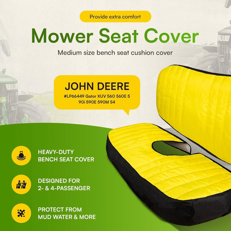 DURAFORCE Bench Seat Protect Cover for John Deere Gator XUV560 560E 590i Mid-Size LP66449