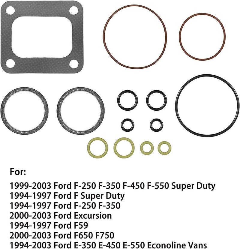 DURAFORCE Turbo Pedestal O-rings Seal Kit+ Base Gasket Set 72468 For Ford 7.3L Powerstroke