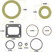DURAFORCE Turbo Pedestal O-rings Seal Kit+ Base Gasket Set 72468 For Ford 7.3L Powerstroke