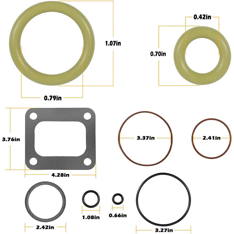 DURAFORCE Turbo Pedestal O-rings Seal Kit+ Base Gasket Set 72468 For Ford 7.3L Powerstroke