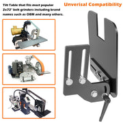 DURAFORCE Belt Grinder Tilt Table For Most Popular OBM & 2x72" Knife Grinders Knife Bevel