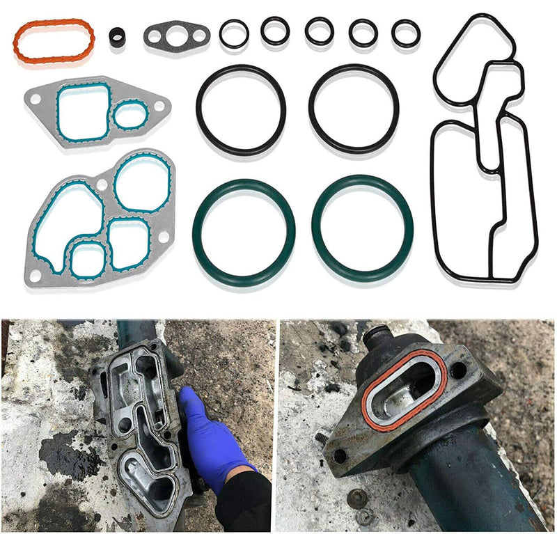 DURAFORCE Engine Oil Cooler Gasket Kit for Navistar International DT466E 431270 1823182C95