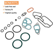 DURAFORCE Engine Oil Cooler Gasket Kit for Navistar International DT466E 431270 1823182C95