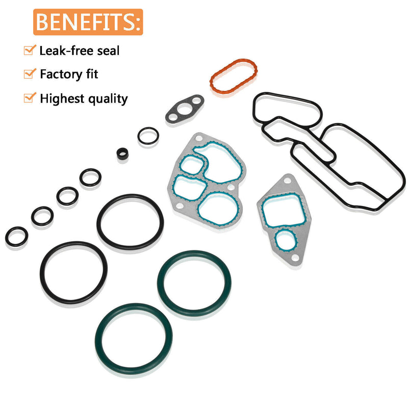 DURAFORCE Engine Oil Cooler Gasket Kit for Navistar International DT466E 431270 1823182C95