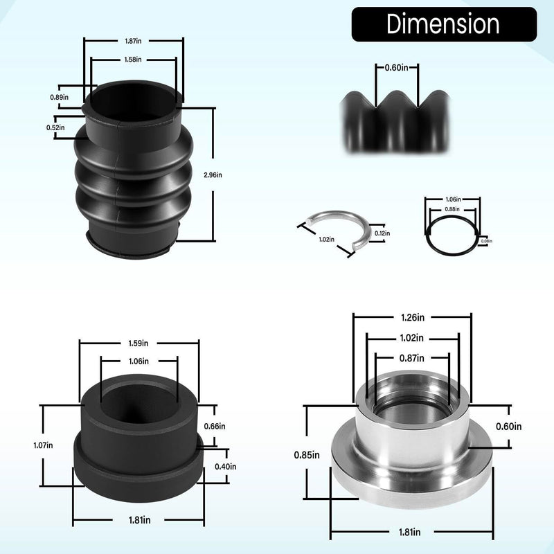 DURAFORCE for Sea Doo Carbon Seal Drive Line Rebuild Kit Boot All 787 800 SPX XP GTX GSX