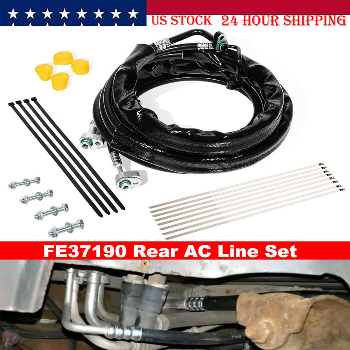 Rear AC Line Set FE37190 for 2011-2016 Ford Explorer ,2013-2019 Flex a ...