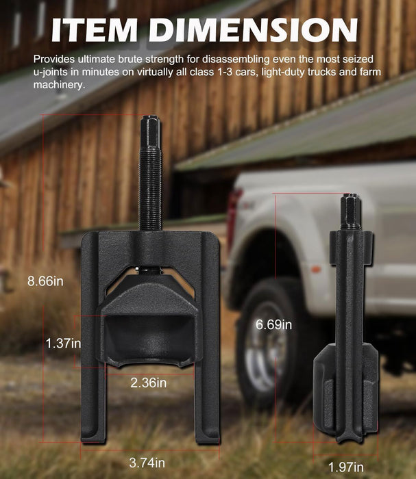DURAFORCE 10105 Heavy Duty Universal Joint Puller Press Removal U-Joint Tool 1.0" to 1.25"