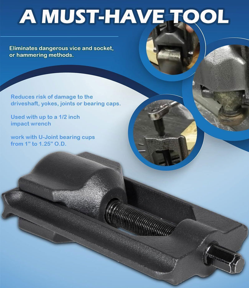 DURAFORCE 10105 Heavy Duty Universal Joint Puller Press Removal U-Joint Tool 1.0" to 1.25"