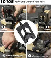 DURAFORCE 10105 Heavy Duty Universal Joint Puller Press Removal U-Joint Tool 1.0" to 1.25"