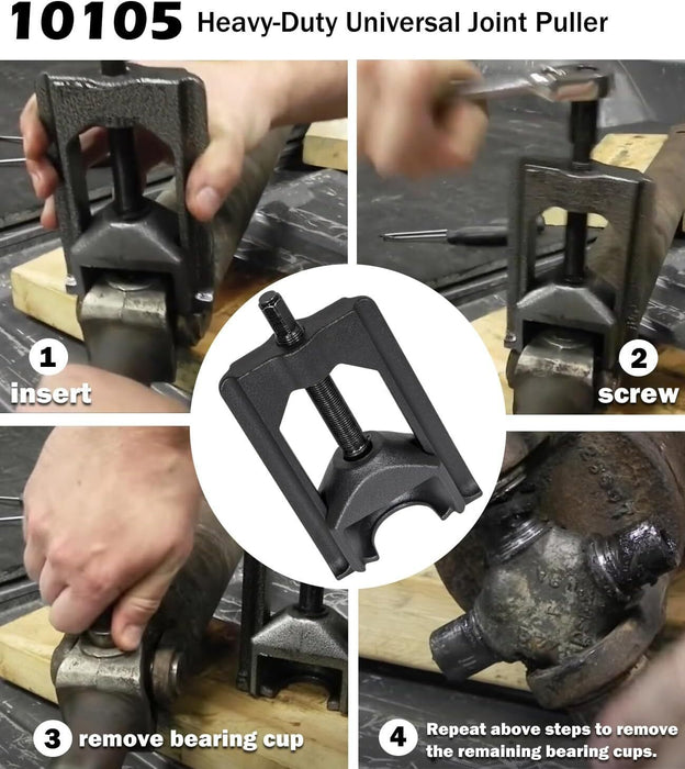 DURAFORCE 10105 Heavy Duty Universal Joint Puller Press Removal U-Joint Tool 1.0" to 1.25"