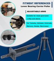 DURAFORCE Lower Bearing Carrier Puller for Yamaha, Johnston, Evinrude, Mercury, Mercruiser