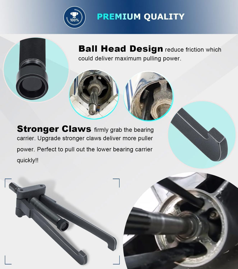 DURAFORCE Lower Bearing Carrier Puller for Yamaha, Johnston, Evinrude, Mercury, Mercruiser