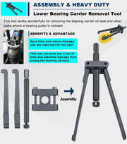 DURAFORCE Lower Bearing Carrier Puller for Yamaha, Johnston, Evinrude, Mercury, Mercruiser