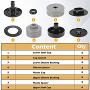 DURAFORCE Silicone Body Mount Bushing Kit for Ford F250 F350 2008-2016 Super Duty Crew Cab