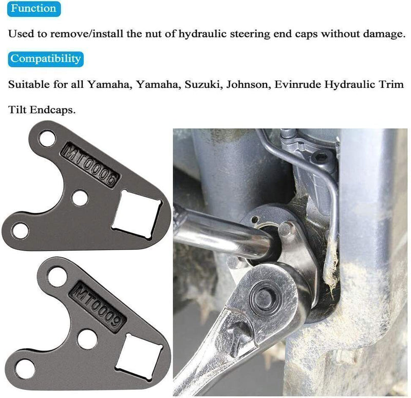 DURAFORCE 115225FS Seal Kit Trim/Tilt Cap +Trim/Tilt Pin Wrench MT0006 & MT0009 for Yamaha