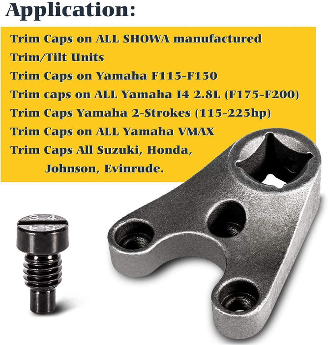 DURAFORCE 115225FS Seal Kit Trim/Tilt Cap +Trim/Tilt Pin Wrench MT0006 & MT0009 for Yamaha