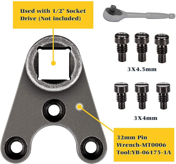 DURAFORCE 115225FS Seal Kit Trim/Tilt Cap +Trim/Tilt Pin Wrench MT0006 & MT0009 for Yamaha