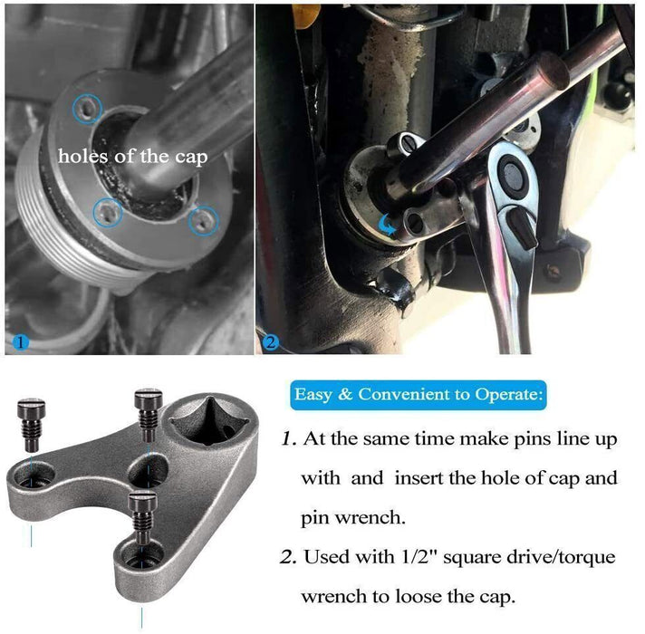 DURAFORCE 115225FS Seal Kit Trim/Tilt Cap +Trim/Tilt Pin Wrench MT0006 & MT0009 for Yamaha