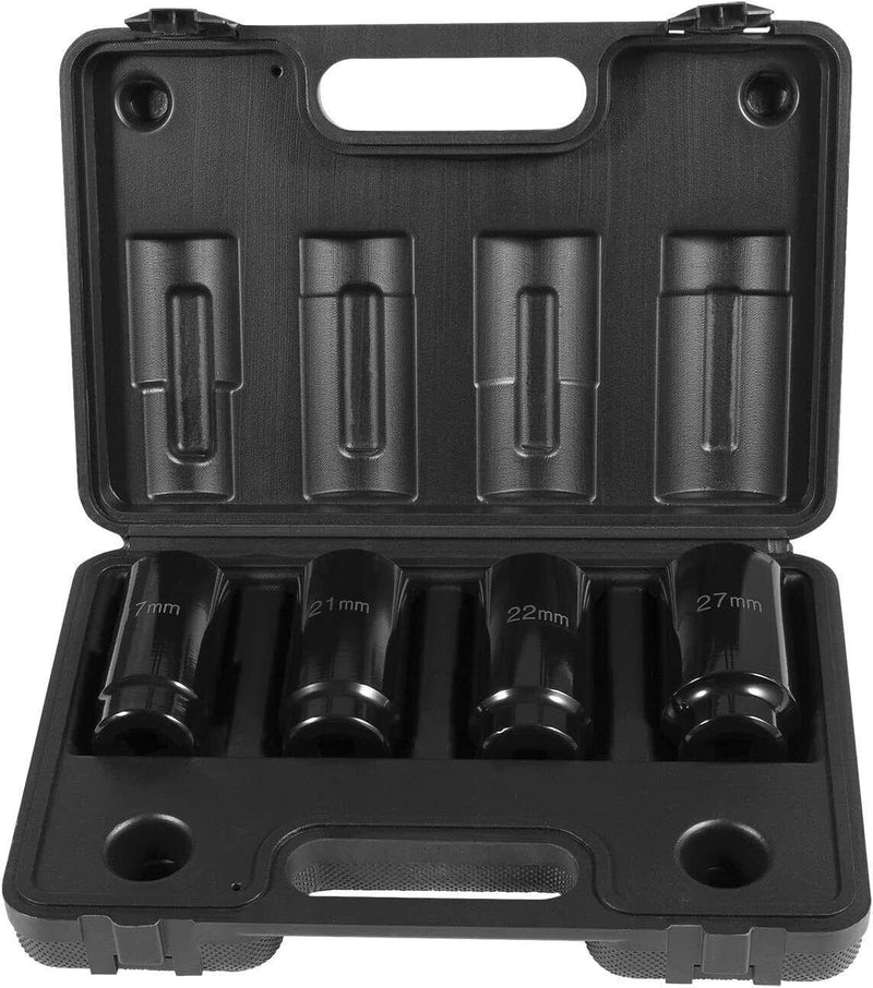 DURAFORCE 17MM 21MM 22M 27MM Harmonic Balancer Socket Set, Crank Bolt Socket Removal Tool
