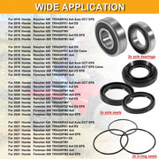 DURAFORCE Rear Wheel Axle Bearing Kit for 2014-2021 Honda Rancher 420 TRX420 Foreman 500