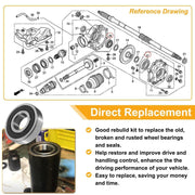 DURAFORCE Rear Wheel Axle Bearing Kit for 2014-2021 Honda Rancher 420 TRX420 Foreman 500