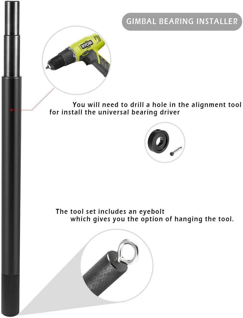 DURAFORCE Gimbal Bearing Puller + Alignment & Hinge Pin Tool Kit for Mercruiser Alpha Bravo