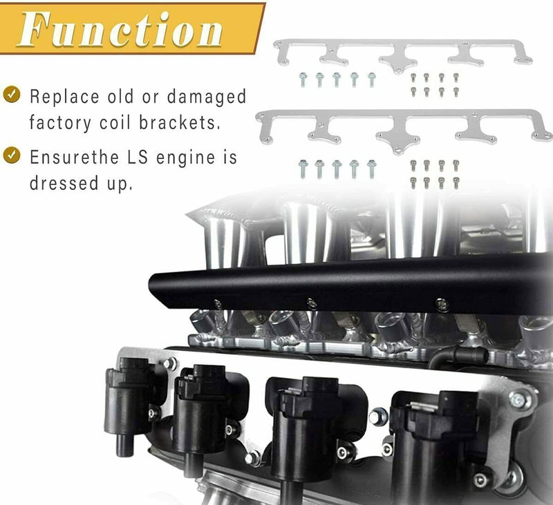 DURAFORCE Truck Side Bolt Coil Brackets Mount Valve Cover for 5.3L LS 19005218 D585 LSX
