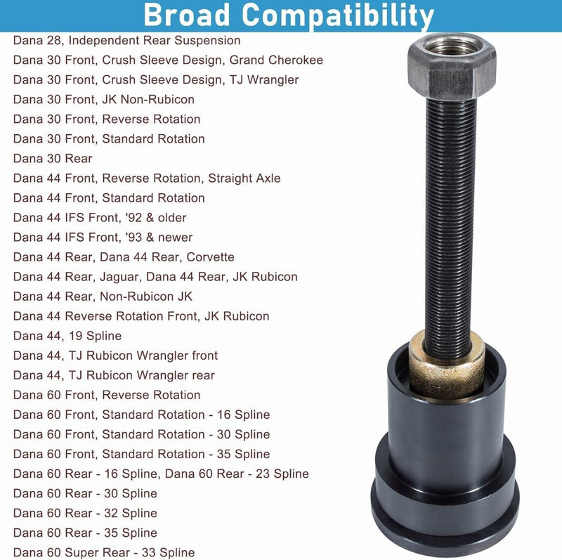 DURAFORCE Inner Axle Side Seal Installation Tool for Dana 30, 44 & 60 Front Differentials