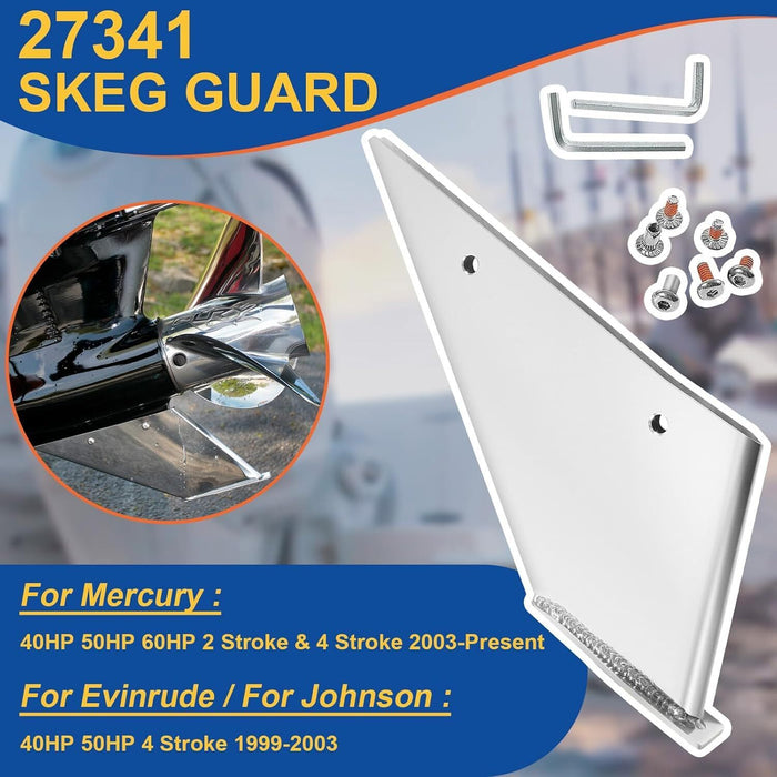 DURAFORCE 27341 Safe-Skeg Protector Repair Kit Fit Mercury Mariner 40 50 60 HP 2&4 Stroke