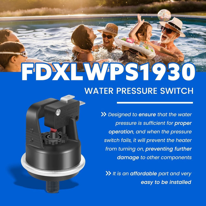 DURAFORCE Water Pressure Switch for Hayward Universal H-Series Low Nox Pool Heater