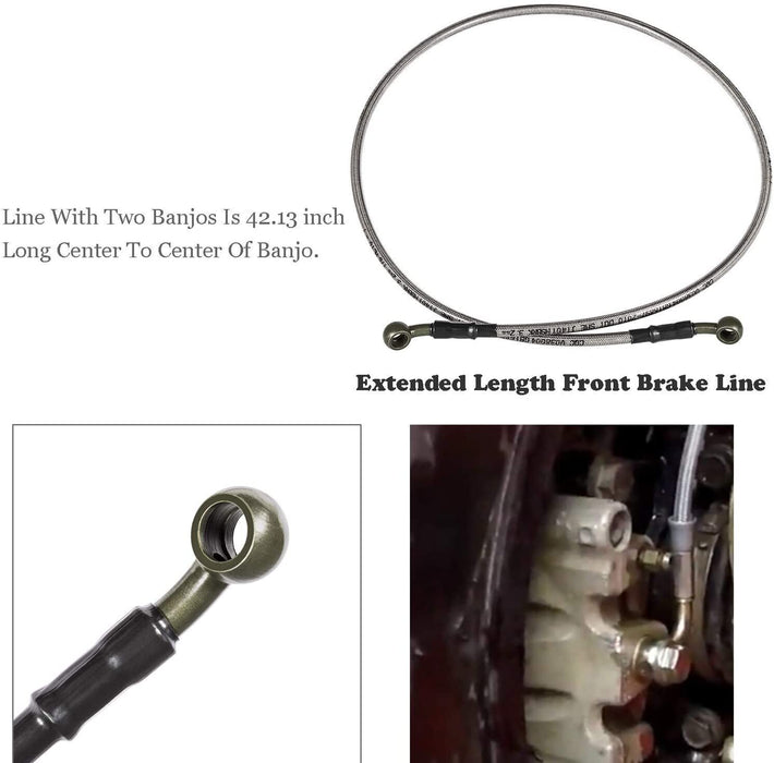 DURAFORCE 1068 Extended Front/Rear Brake Lines for Polaris RZR 800/S 800/4 800/XP 900/570