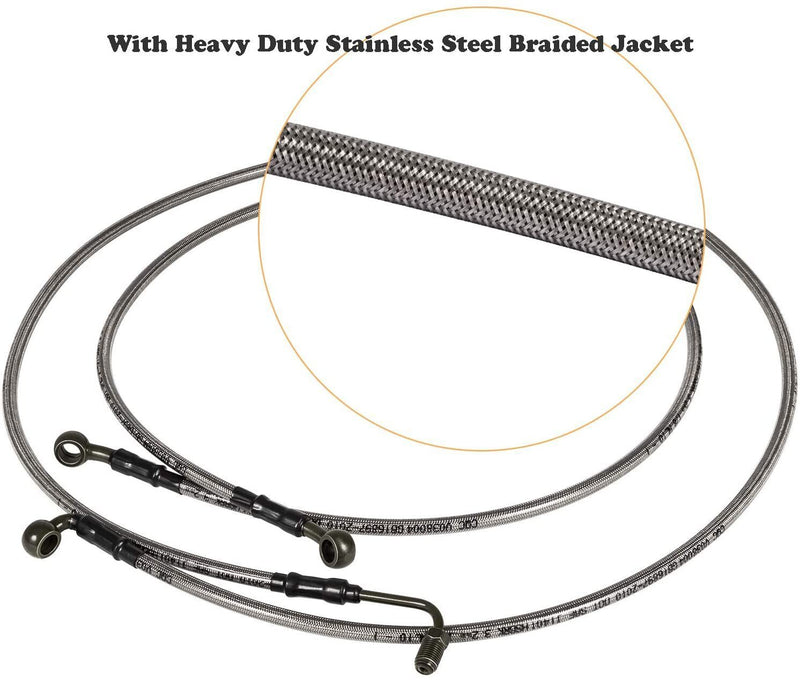 DURAFORCE 1068 Extended Front/Rear Brake Lines for Polaris RZR 800/S 800/4 800/XP 900/570