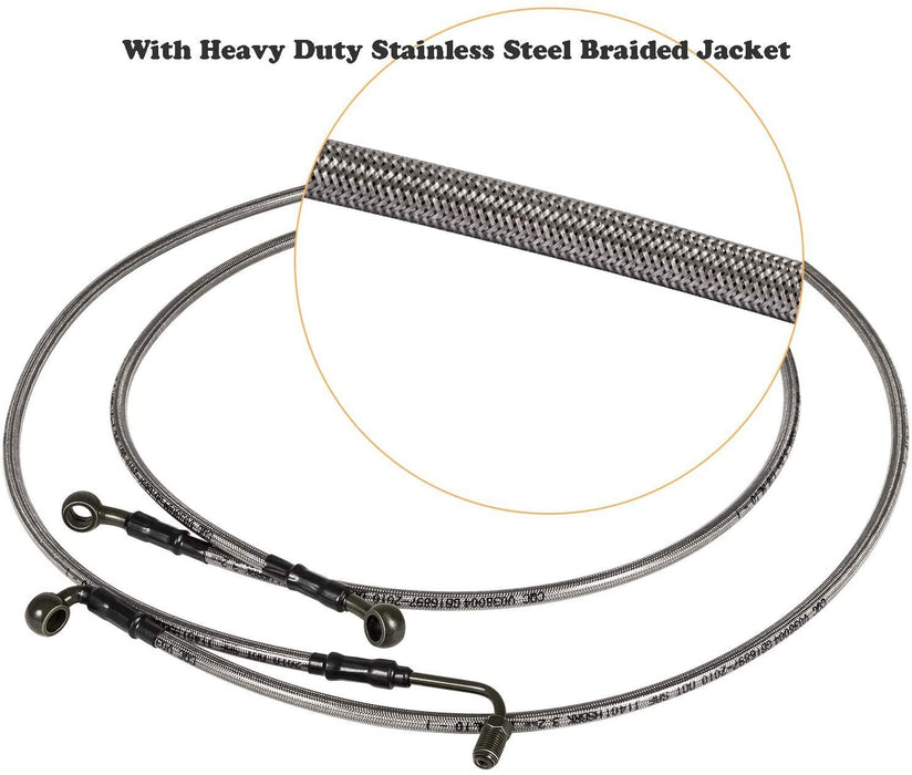 DURAFORCE 1068 Extended Front/Rear Brake Lines for Polaris RZR 800/S 800/4 800/XP 900/570