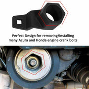 DURAFORCE 19mm Harmonic Balancer Socket and 50mm Crankshaft Pulley Wrench Holder for Honda
