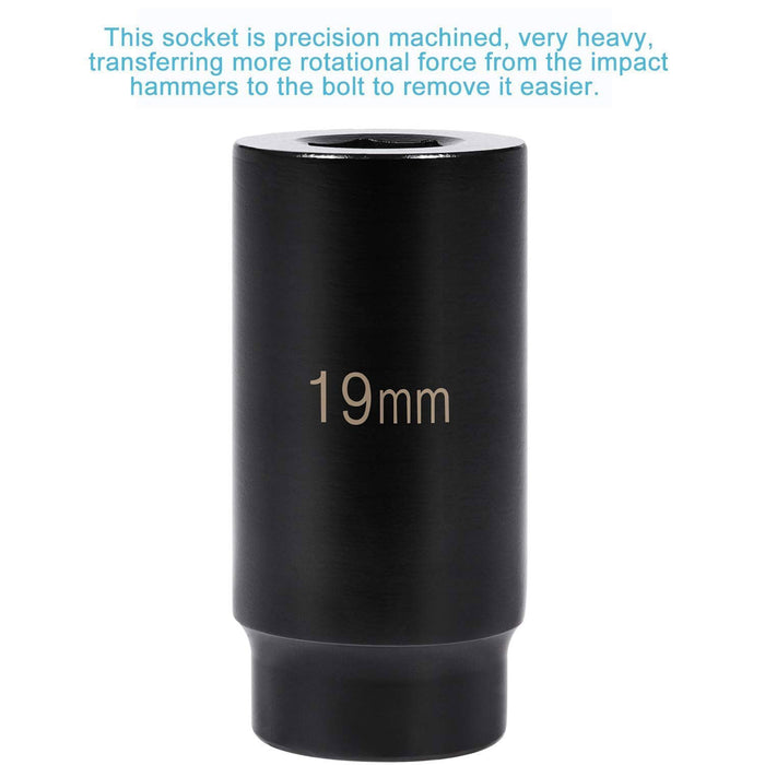 DURAFORCE 19mm Harmonic Balancer Socket and 50mm Crankshaft Pulley Wrench Holder for Honda