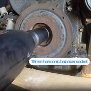 DURAFORCE 19mm Harmonic Balancer Socket and 50mm Crankshaft Pulley Wrench Holder for Honda