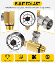 DURAFORCE for Pentair RV40600 98209800 Brass AIR RELIEF VALVE GAUGE FNS Plus Clean & Clear