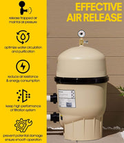 DURAFORCE for Pentair RV40600 98209800 Brass AIR RELIEF VALVE GAUGE FNS Plus Clean & Clear