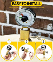 DURAFORCE for Pentair RV40600 98209800 Brass AIR RELIEF VALVE GAUGE FNS Plus Clean & Clear