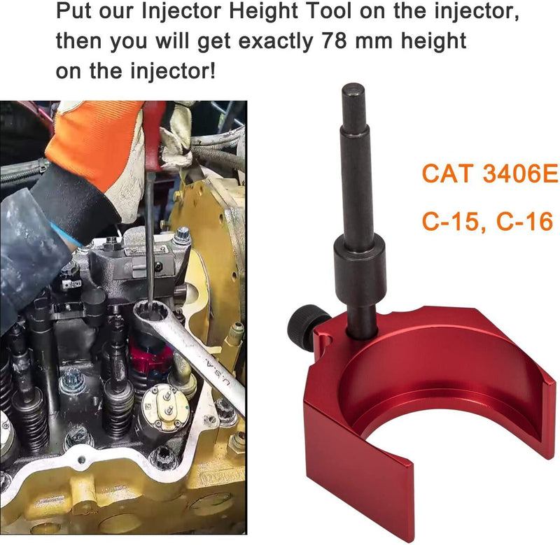 DURAFORCE 9U-6891 Injector Sleeve Tool+Injector Height Tool+Socket for CAT 3406E C-15 C-16