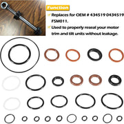 DURAFORCE 434519 Trim Tilt O-Ring Seal Rebuild Kit For Johnson Evinrude OMC 0434519 FSM011