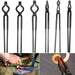 DURAFORCE 6Pcs Beginner Blacksmith Bladesmith Forge Tongs Tools Set Knife Making Tongs Set