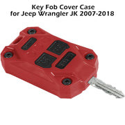 DURAFORCE For JK Accessories Car Key Fob Case Cover for Jeep Wrangler JK 2007-2018 Red