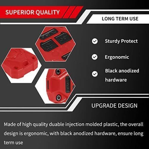 DURAFORCE For JK Accessories Car Key Fob Case Cover for Jeep Wrangler JK 2007-2018 Red
