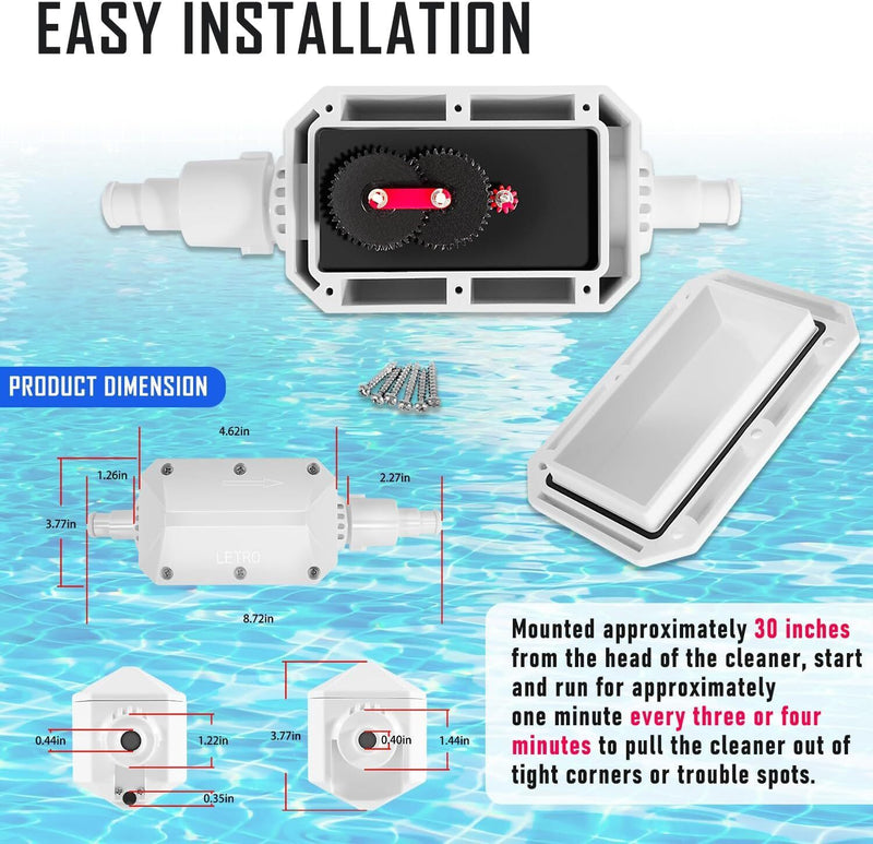 DURAFORCE Replace For Pentair E10 White Back-Up Valve Replacement Automatic Pool Cleaner