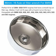 DURAFORCE Oil Filter Wrench for BMW 86mm Cartridge Style Oil Filter Housing Caps