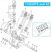 DURAFORCE Rebuild kit Tilt Trim Showa Motor Seal Kit 115225FS for Yamaha 115-225HP 1997+