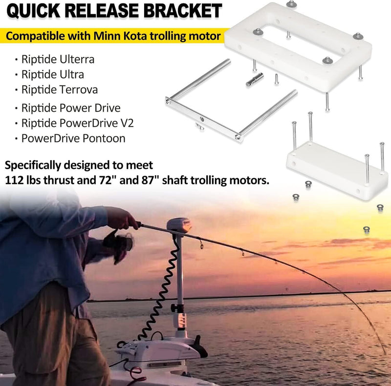 DURAFORCE For Minn Kota 1854054 Quick Release Bracket Mount RTA-54 For Riptide Ulterra